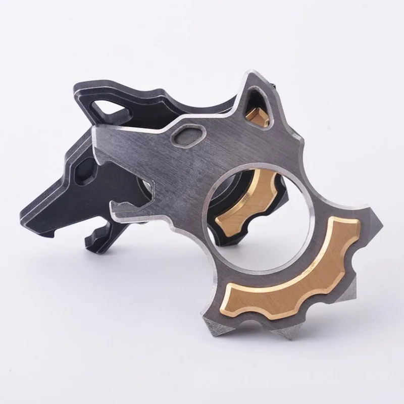 Single Holes Solid Brass EDC Outdoors Self-defense Tools Brass Opener Keychain