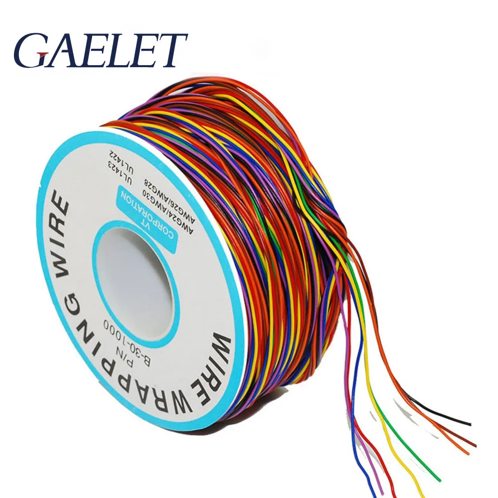 Упаковочные Луженые Медные прочные из ПВХ 265 м 8 цветов 30AWG проволочная изоляция