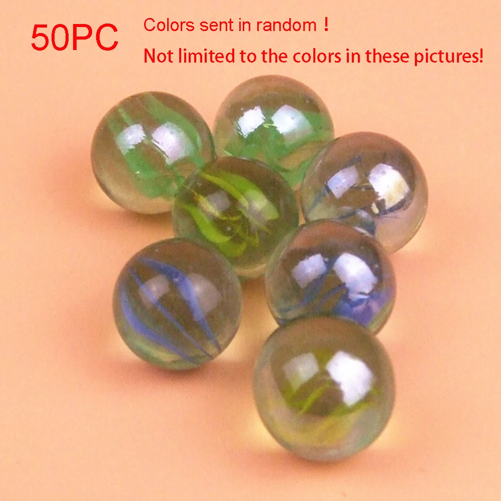 

Kids Toy Ball 50pcs 16MM Marbles Glass Bead Marbles Classic Reminiscence Children Toys for Kids Outdoor Playing