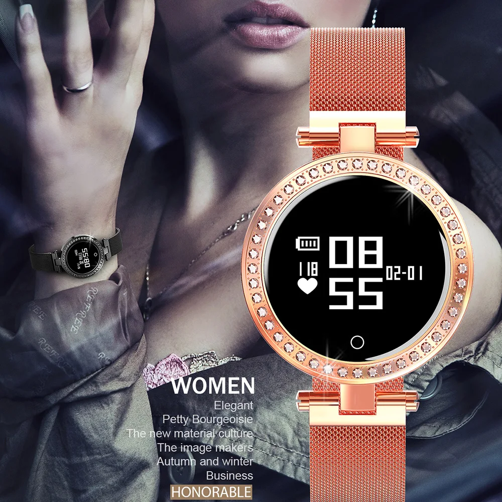 X10 Luxury IP68 Smart Watch Women Female Heart Rate Calorie Fitness Tracker For Android IOS Phone Sleep Tracker Smartwatch Reloj