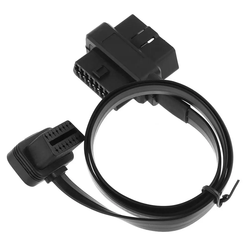 3 в 1 OBD-II 90 градусов L Тип 16 штырьковый штырь для двойной разъем 58 см автомобильный