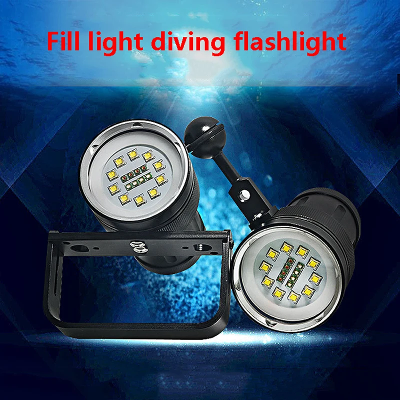 Diving flashlight led cree xm l2 underwater photography camera fill