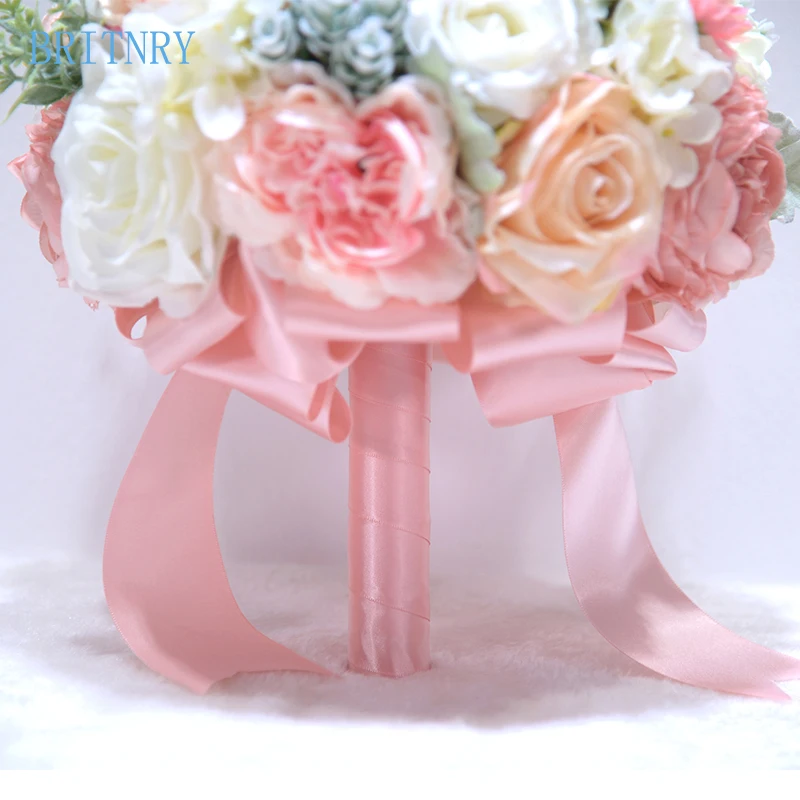 Бритни 2018 Розовый Новый невесты Свадебный букет невесты Романтический Свадебный букет цветок свадебные аксессуары для невест реальные