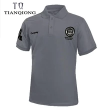 Новая высококачественная Мужская рубашка поло, мужская повседневная Однотонная рубашка поло с коротким рукавом, Мужская облегающая дышащая рубашка поло Homme, 7 цветов