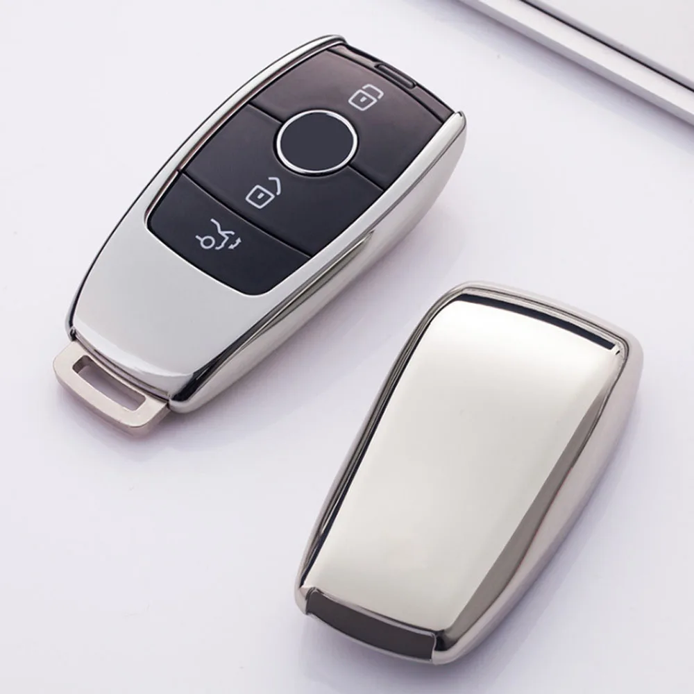 

TPU Car Key Cover Case Shell Bag Protective soft For Mercedes Benz 2017 E Class E200L 320 2018 S class Accessories Car styling