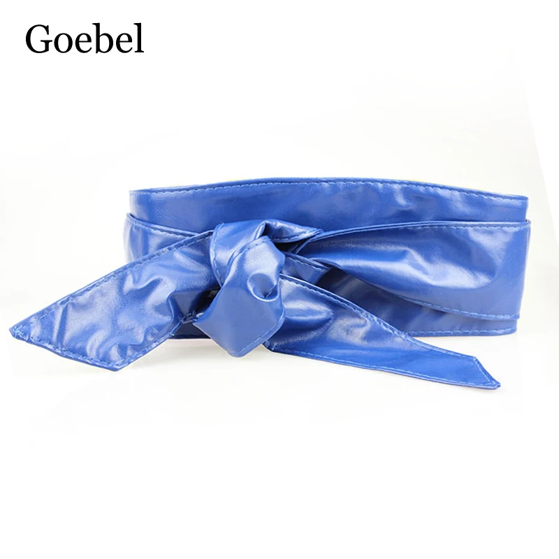 

Fashion Women Belt Circle Soft Leather Bowknot Body Shaping Bands Wide Belts All Match Dress Waist Belt Female