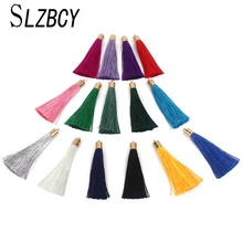 SLZBCY, 10 шт./партия, длинные кисточки из хлопка для рукоделия, серьги, изготовление ювелирных изделий, кисточки с бахромой, подвески, аксессуары, материалы