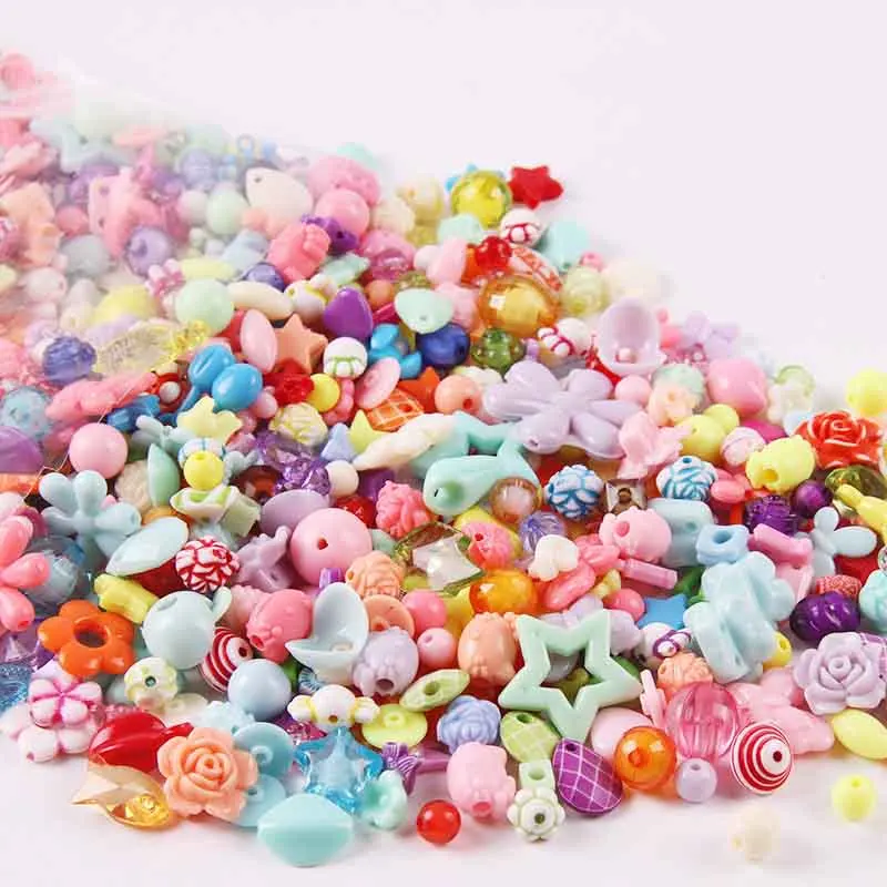 DIY бисерные игрушки 500 г сумка для детей ручной работы бисерные игрушки Детский браслет ручной работы материал ожерелья девочка создать подарок - Цвет: Многоцветный