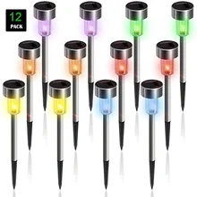 12 шт./лот Led лампа для газона на солнечной энергии огни Открытый Пейзаж для освещения сада для Двор Путь подъездных дорожек лампы для украшения дома Waterpoof