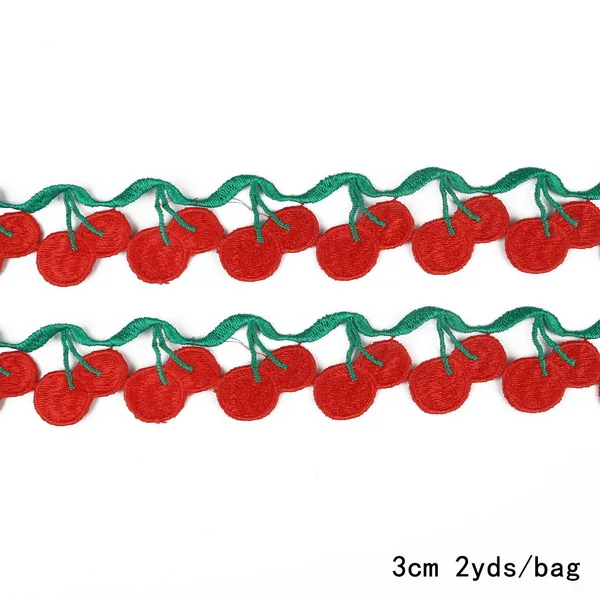 Горячая 2 ярдов Ромашка для фруктов яблок Кружева отделка Вязание Свадьба вышитые «сделай сам» ручной работы ленты Швейные принадлежности рукоделие - Цвет: Style 4