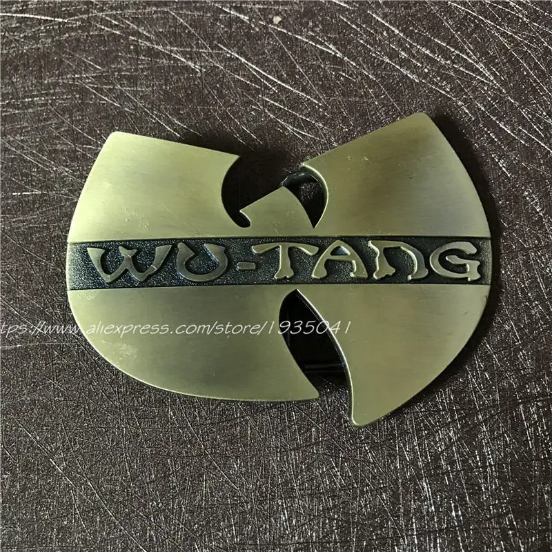 Ремень WU-TANG CLAN металлическая пряжка музыкальная серия бронзовая Пряжка в стиле