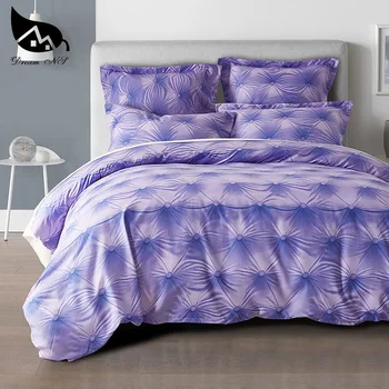 

Dream NS Bedding Set 100% Polyester Fiber Purple Simple Wind Ground Surface Sheet Pillowcase Duvet Cover Sets Home Textiles
