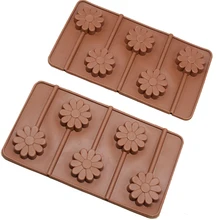 Леденец Силиконовые формы Шоколадный Торт Помадка Cookie Плесень DIY желе пудинг выпечки инструменты торт декора с 100 шт. палочки леденец