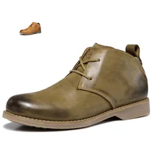 Новинка; мужские ботинки из натуральной кожи; модные рабочие ботинки; модные мужские ботинки для отдыха; сезон осень-зима