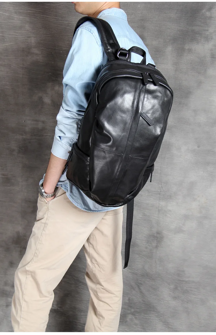 Подлинный кожаный рюкзак для ноутбука мужской бренд ручной работы винтажный черный рюкзак Ночная Weekender Рюкзак сумка на плечо