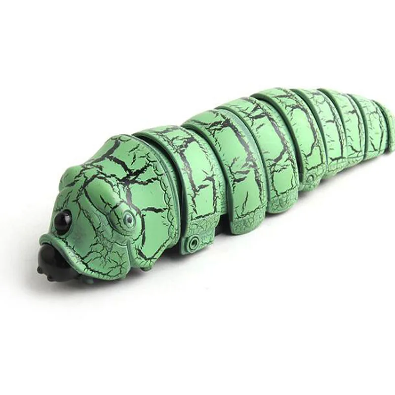Shuohu 12cm Infrared-Controlled Crawling Insect Caterpillar Prop Remote Control Simulation Caterpillar Toy Yellow 