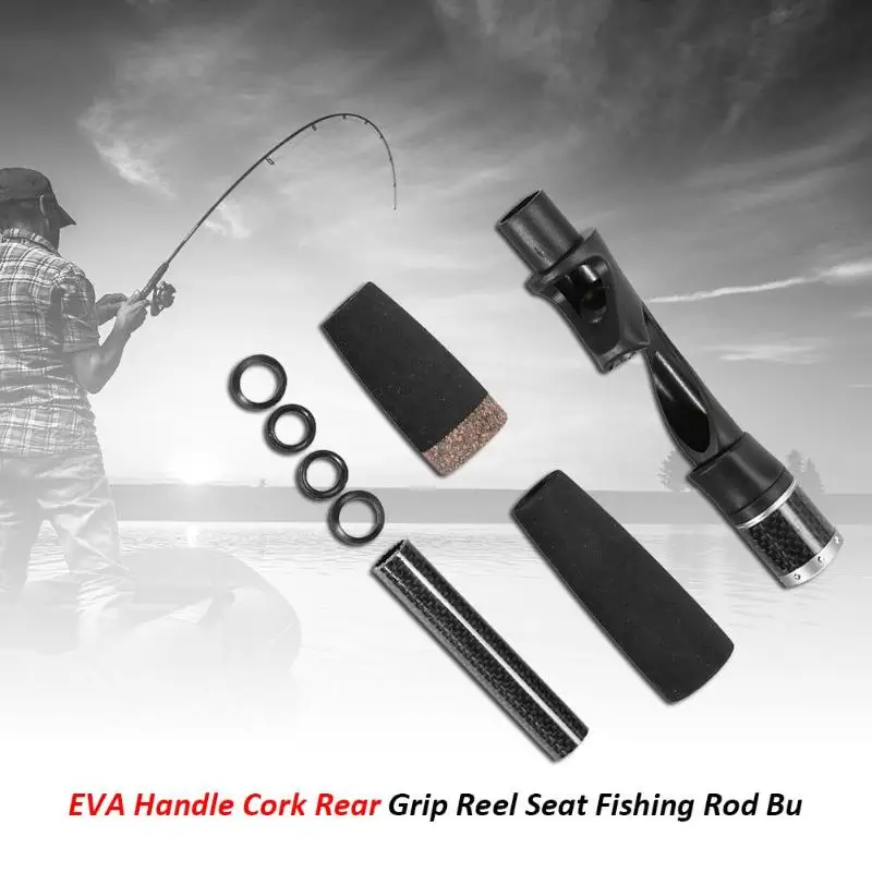 Details about   EVA Handle Split Rear Grip Reel Seat Fishing Rod Building Repair DIY Kit 