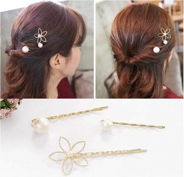 

3Pcs/Set Pearl Metal Hair Clip Hairband Comb Bobby Pin Barrette Hairpin Headdress Accessories Beauty Styling New Arrival