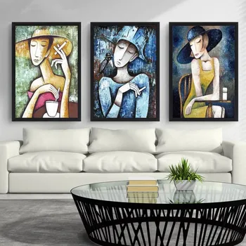 

DIY Diamond Painting Cross Stitch Kit Full Diamond Embroidery 5D Square Diamond Mosaic Decor Cartoon girl triptych 3pcs HD048