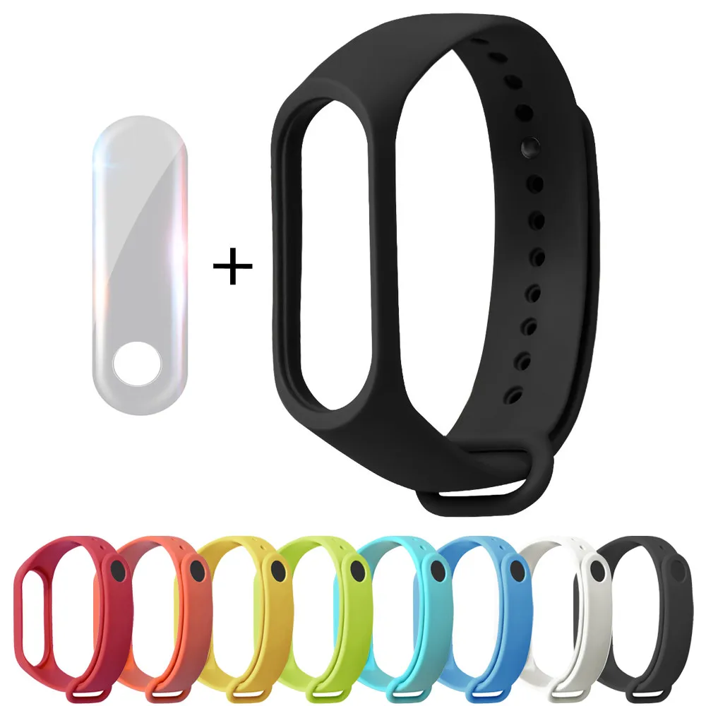 Спортивный Браслет для Xiao Mi Band 3 ремешок часов мягкий силиконовый сменный Wirstband +
