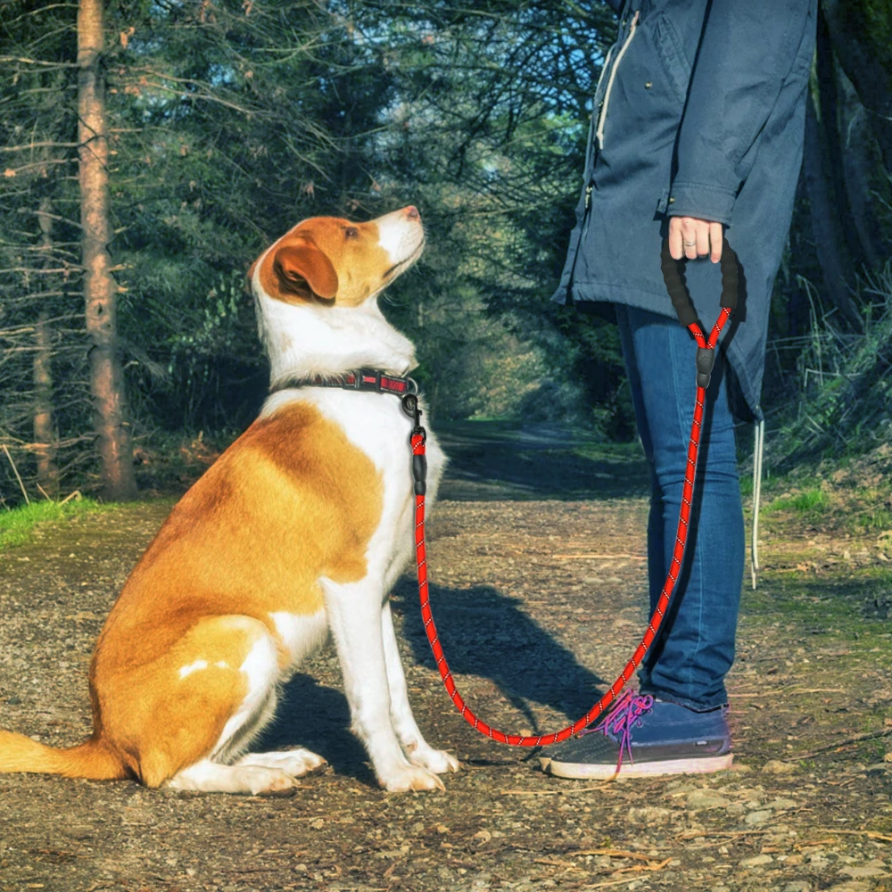 Светоотражающий длинный поводок для собак нейлоновая веревка для домашних животных бегущие Трекинговые поводки длинная свинцовая собака Скалолазание Веревка для средних для крупных больших собак