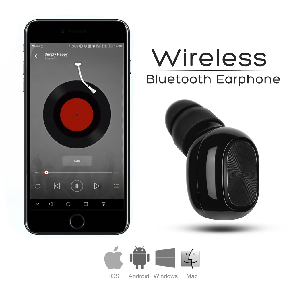 

Mini Earbud Portable TWS Wireless Bluetooth Earphone Headphone Hi-Fi Stereo Compatible with iPhone 6 7 8 iPhone X Xr Xs Xs max.