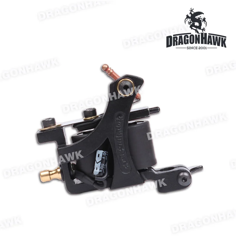 Tattoo Gun Dragonhawk Tattoo Machine Premium Iron 8 Wrap Shader & Liner