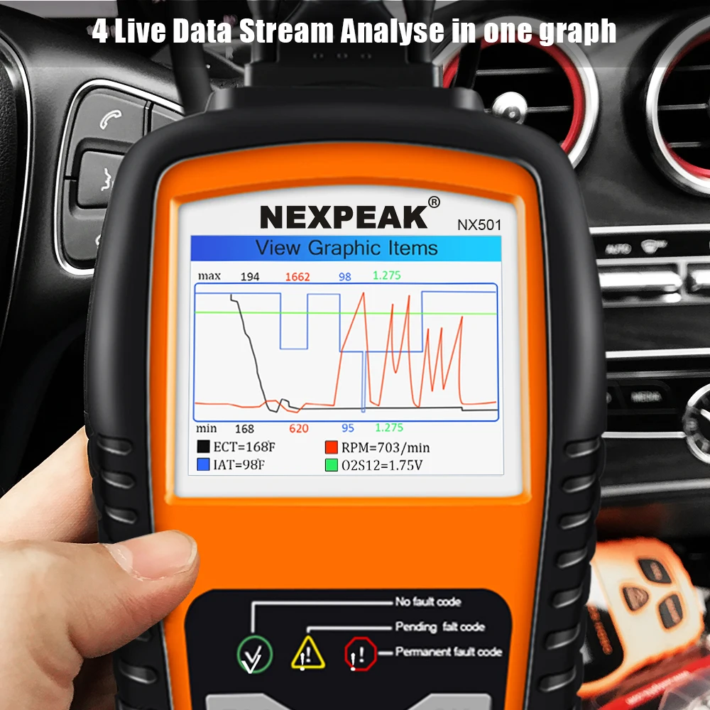 Автомобильный сканер NEXPEAK NX501 OBD2 диагностический инструмент для автомобильного