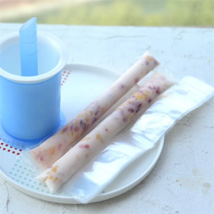 

20pcs/Pack Plastic Popsicle Molds ice cream Making Disposable Self Sealing Frozen DIY Candy Bar Ice Pop Bags Summer Drinks