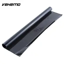 VEHEMO Dark Smoke Black AUTO Car Window Glass TINT 15 VLT Shape Film 600x50cm Car Styling