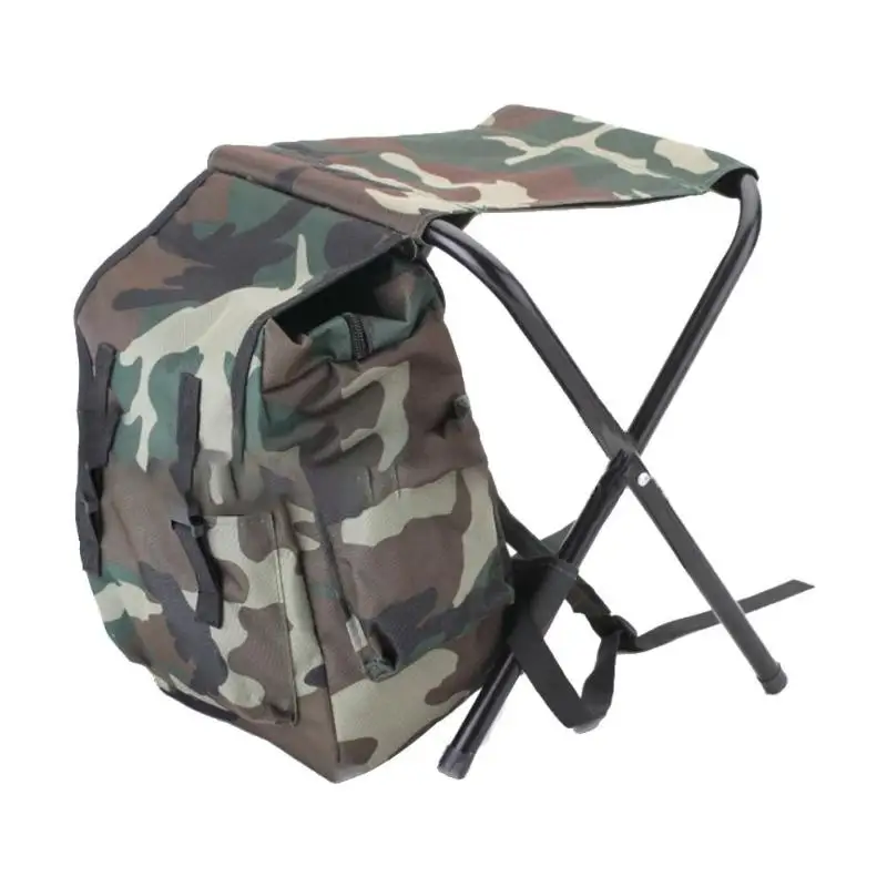 Открытый складной кемпинг рыболовный стул Рюкзак Сумка для пикника походная альпинистская камуфляжная настольная сумка для сиденья