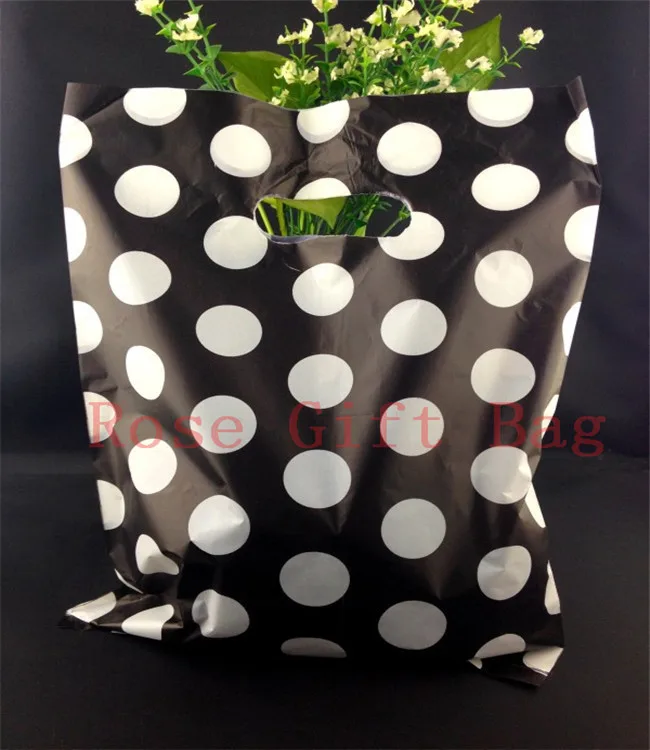 BLACK GIFT BAGS JEWELRY STORE BAGS MERCHANDISE BAG HOUNDSTOOTH PRINTED BAG 100pc 