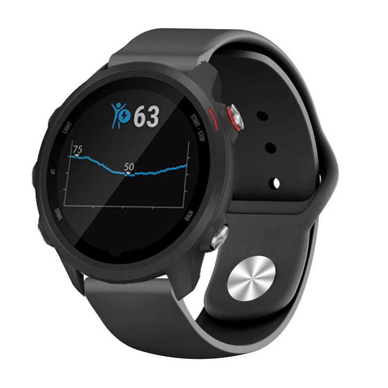 Laforuta силиконовый ремешок для Garmin Forerunner 245 ремешок Vivoactive 3 Forerunner 645 браслет для женщин и мужчин резиновый браслет 20 мм петля