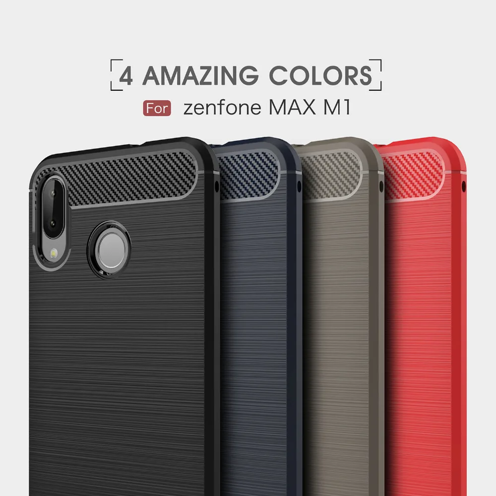 

AXBETY For Asus zenfone Max Plus ZB570TL x018d Case Luxury Carbon Fiber Silicon Soft Protection Case For zenfone max m1 ZB555KL