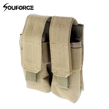 Тактический двойной пистолет Mag подсумок закрыть кобура для Открытый боевой военная Униформа Охота Коллекция сумка