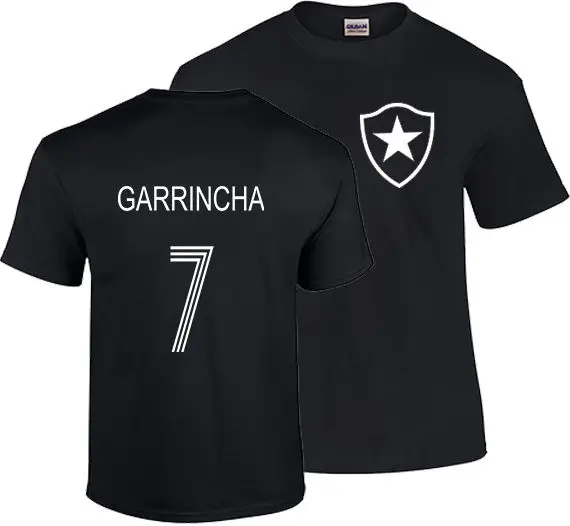 

GARRINCHA T SHIRT BRAZIL BOTAFOGO FOOTBALLER LEGEND CAMISETA SOCCERER PELE Print T-Shirt Summer Style Top Tee