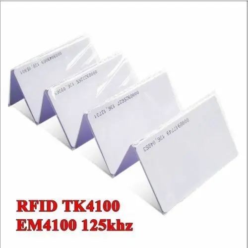 

100pcs withe EM4100 125Khz RFID Proximity Cards ID Card Door Entry Access