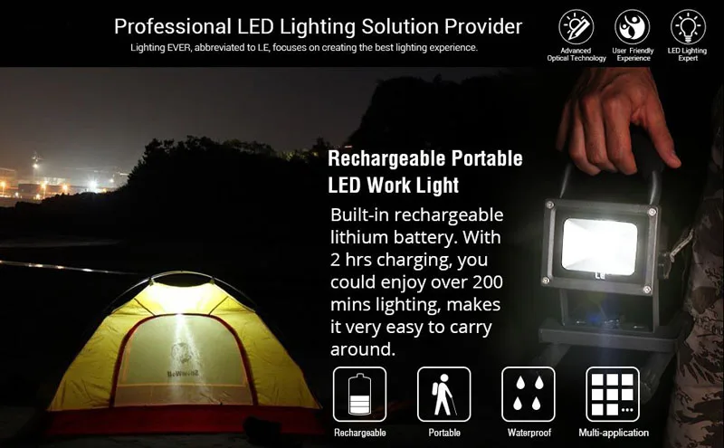 LED Street Light Projector Flood Lights 10W 20W IP65 Waterproof Refletor Led Outdoor Lighting Portable Rechargeable Spotlights (47)