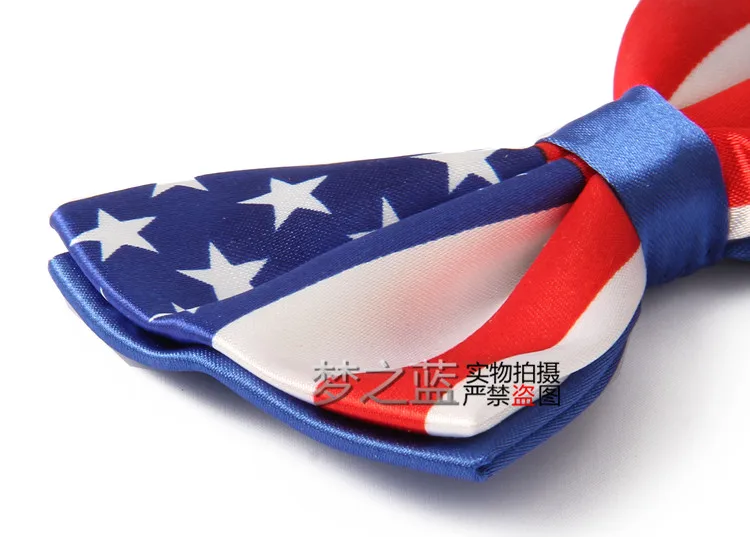 Модный американский флаг с бантом-галстуком-бабочкой смокинг одежда Бабочка Регулируемый эластичный ремешок модный галстук-бабочка