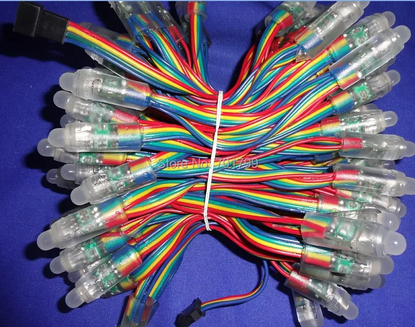 

DC12V 100nodes/strand RGB dump nodes, IP68 rated; 24W;color wires