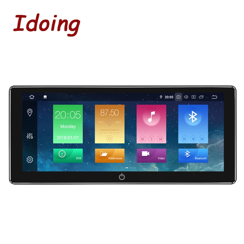 Perfect Idoing 2Din 10.25"PX5 4G+64G Android 9.0 8Core For Universal Car GPS DSP Radio Player 2.5D IPS Navigation Multimedia Bluetooth 1