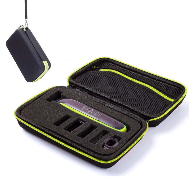 

For Philips OneBlade Trimmer Shaver and Accessories Collection Box Portable Storage Case Bag Shell Zipper Pouch W/ Antishock Pad