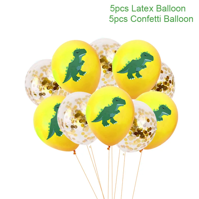 Joy-enlife период Юрского периода Динозавр фольги Воздушные шары надувной воздушный шар День Рождения украшения Дети реквизит Динозавр для вечеринки - Цвет: 10pcs Latex Balloon