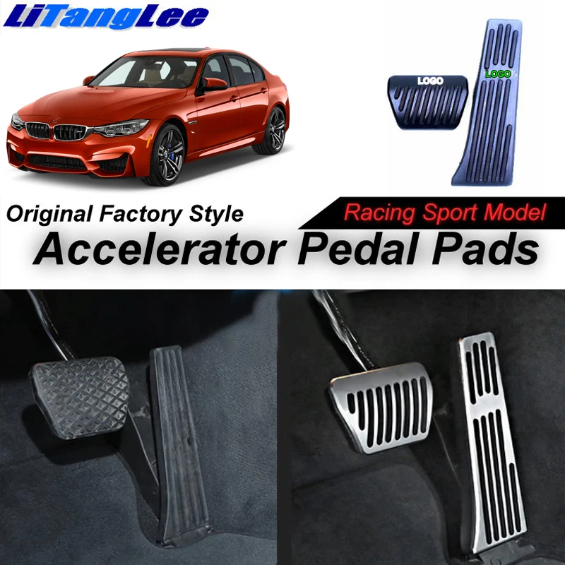 LitangLee Car Accelerator Pedal Pad Cover Sport Racing For BMW 3 Series M3 F30 F31 F34 2011~2018 Foot Throttle Pedal Cover (2)