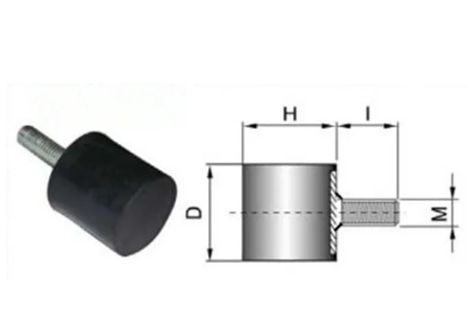 M6x18 D20* h20, m6 нить мужчина/Резиновые шок площадку VE Тип анти демпфер Резиновый Амортизатор резиновые амортизирующие винт подушка