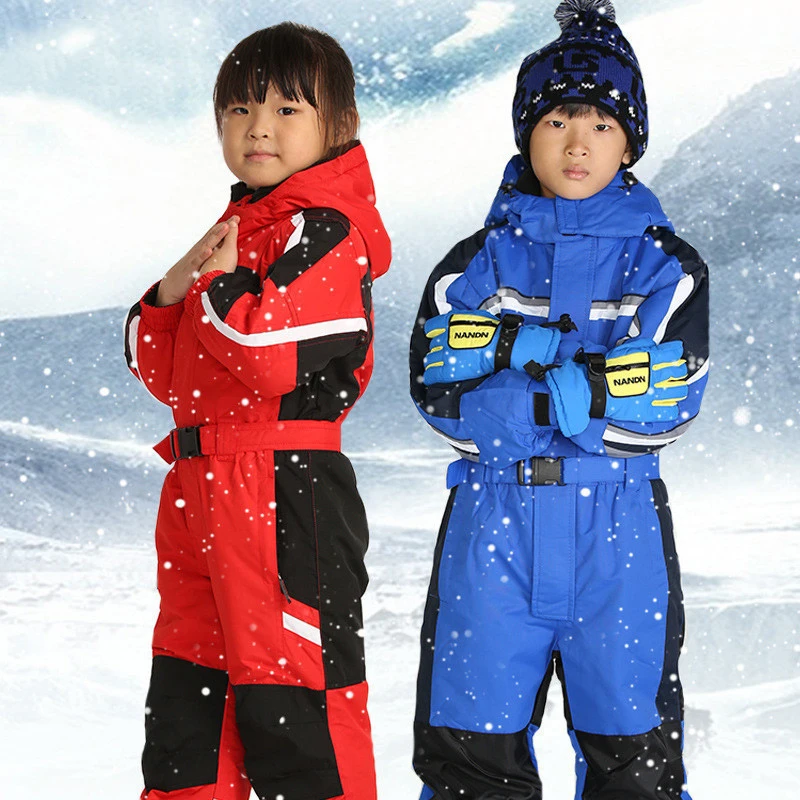 

Children Outerwear Warm Skiing Jackets Thickened Kids Ski Suit Boys Girls Clothes Sets Winter Baby Rompers For 2-7T