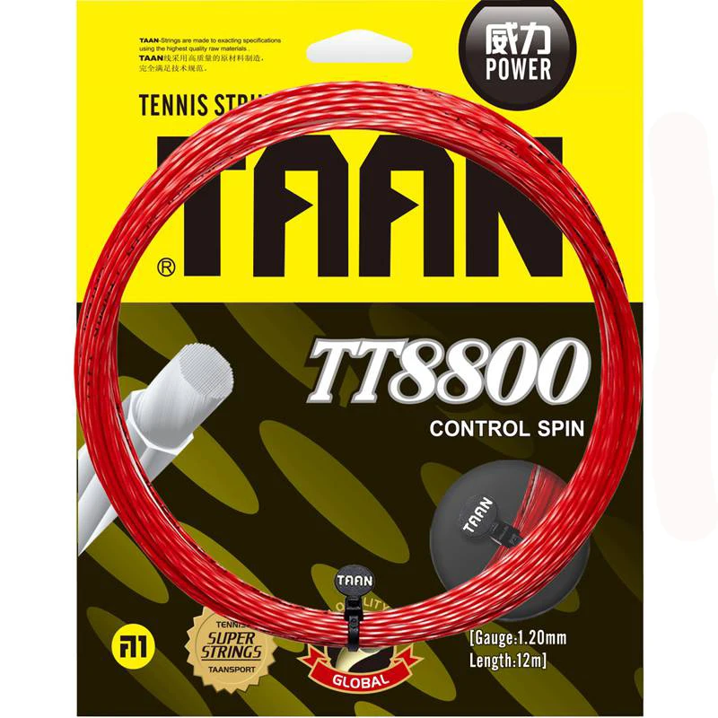 

1pc TAAN TT8800 POLY Control Spin Tennis Racket String 7 Angels Soft Thermal Twist Tennis String 12m