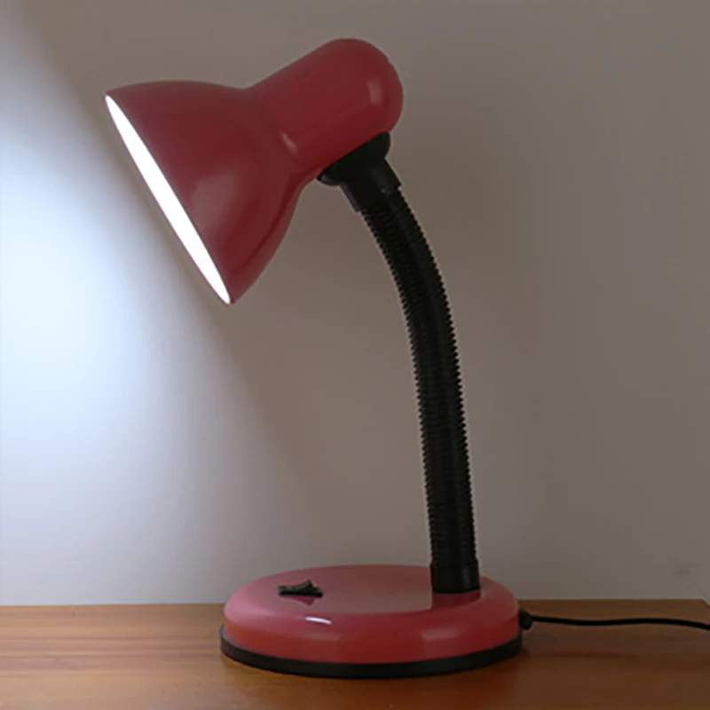  Simple colorful desk lamps E27 LED modern table lamps with switch for parlor study office reading n