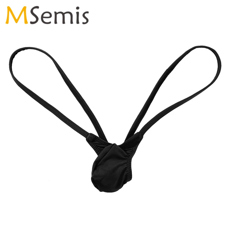 

MSemis Men Lingerie Jockstrap Gay Underwear Bedtime Open Back Jockstrap Bikini G-string Thong Men Underwear Panties Bulge Pouch