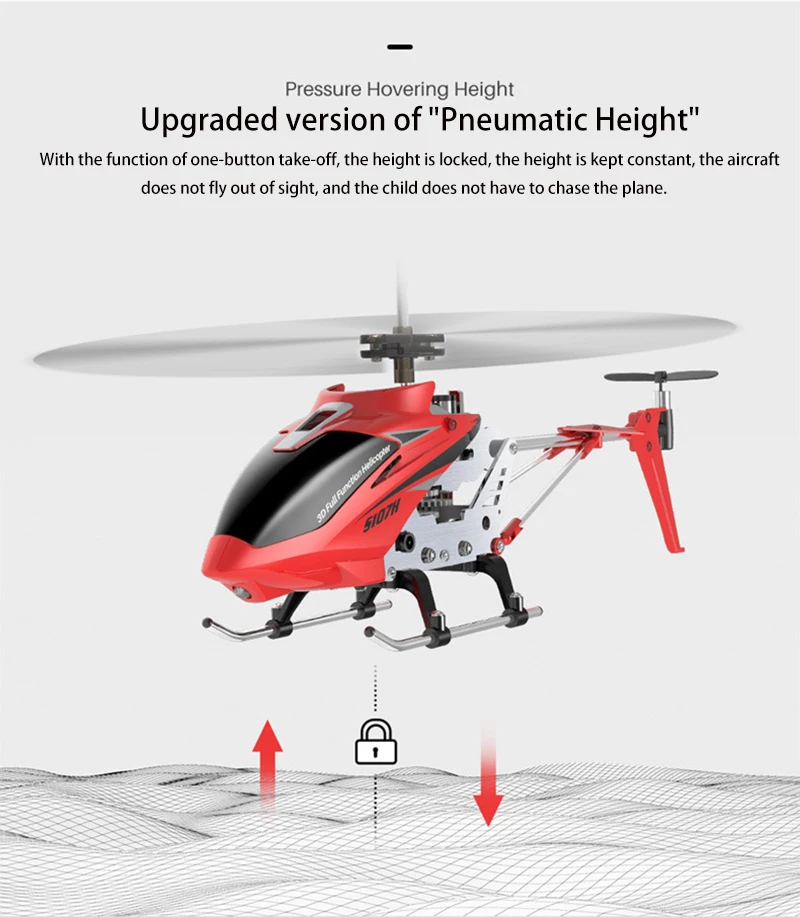 SYMA S107H Rc Helicopter, the function of one-button take-off is locked, the height is kept constant 